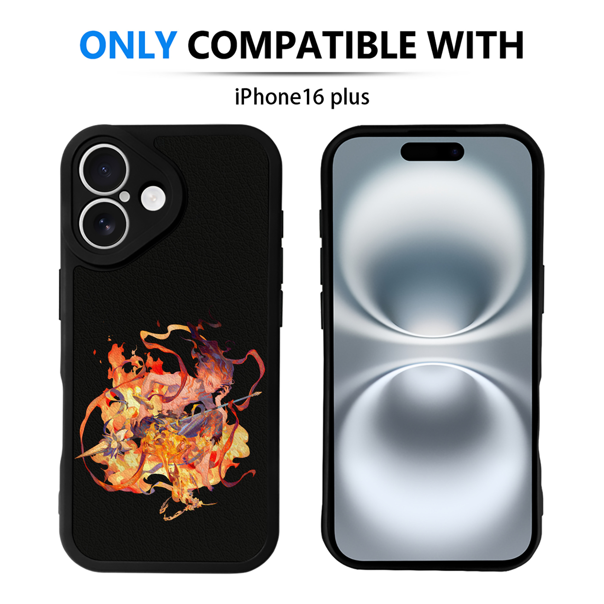 （画像用） Ne Zha 2 ナタ 魔童の大暴れ 【iPhone 16シリーズ対応】シリコンスマホケース（レザー調） 材質：シリコン